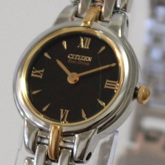 Eco Drive Ladies Silhouette Two Tone Watch 21mm - Picture 10 of 11